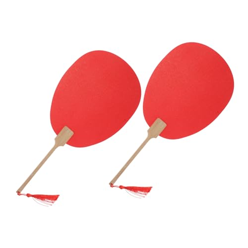 GLSTOY 2 Stück Teiliges DIY Holzgriff Fächer Dicker Runder Handbemalter Fächer Chinesischer Stil Doppelseitiger Bemalbarer Papierfächer für Malerei Dekorativer Handfächer für GLSTOY 2 Stück Teiliges DIY Holzgriff Fächer Dicker Runder Handbemalter Fächer Chinesischer Stil Doppelseitiger Bemalbarer Papierfächer für Malerei Dekorativer Handfächer für von GLSTOY