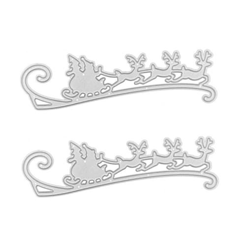 GLSTOY 2 Stück Teiliges Metal Stanzschablonen Weihnachtsmotiv Rentierschlitten aus Langlebigem Carbonstahl für DIY Scrapbooking Kartengestaltung und Weihnachtliche Bastelarbeiten GLSTOY 2 Stück Teiliges Metal Stanzschablonen Weihnachtsmotiv Rentierschlitten aus Langlebigem Carbonstahl für DIY Scrapbooking Kartengestaltung und Weihnachtliche Bastelarbeiten von GLSTOY