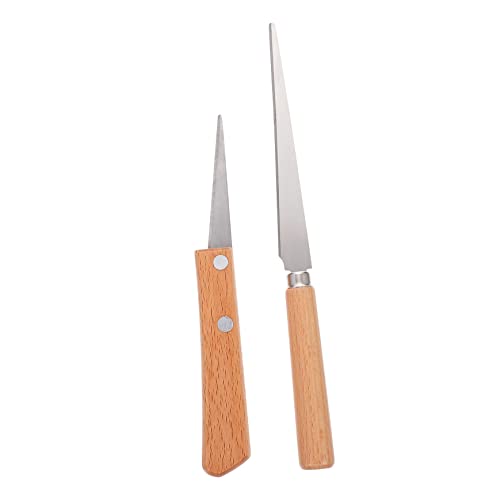GLSTOY 2 Stück Teiliges Schnitzwerkzeug mit Holzgriff Langlebiger Fettling Cutter für Keramik Geeignet zum Modellieren Töpfern Sculpting Rutschfester Griff Vielseitiges DIY Werkzeug von GLSTOY