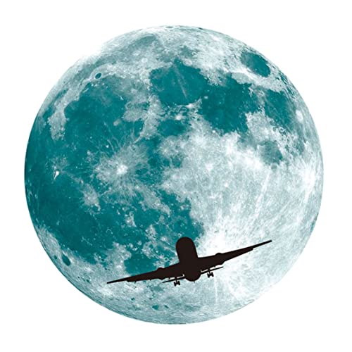 GLSTOY 30cm Mond Aufkleber Aufkleber Fluoreszierende Dekorative Aufkleber Einfach Anzuwenden Keine Klebrige von GLSTOY