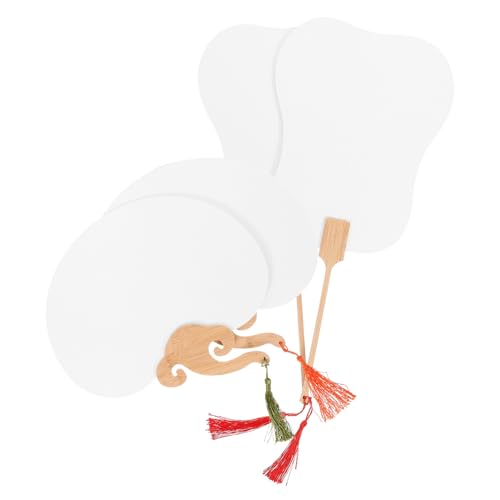 GLSTOY 4 Stück Handfächer Dickem Unbedrucktem Xuan-papier mit Bambusgriff Doppelseitig Blanko DIY Fächer für Malerei Kalligrafie Home Dekoration Hochzeit Bühnenrequisiten GLSTOY 4 Stück Handfächer Dickem Unbedrucktem Xuan-papier mit Bambusgriff Doppelseitig Blanko DIY Fächer für Malerei Kalligrafie Home Dekoration Hochzeit Bühnenrequisiten von GLSTOY