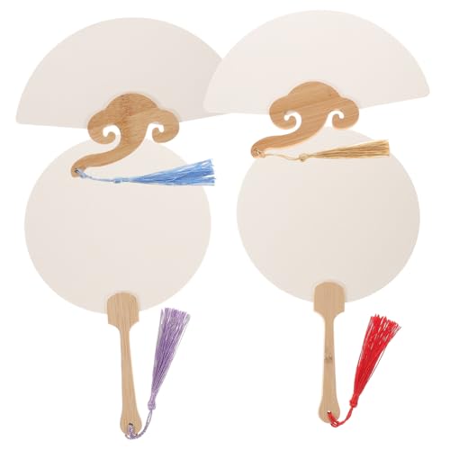 GLSTOY 4 Stück Teiliges DIY Malpapier-fächer Tragbare Leere Graffiti Fans aus Hochwertigem Papier und Holz Leicht und Vielseitig für Zuhause Hochzeit und GLSTOY 4 Stück Teiliges DIY Malpapier-fächer Tragbare Leere Graffiti Fans aus Hochwertigem Papier und Holz Leicht und Vielseitig für Zuhause Hochzeit und von GLSTOY