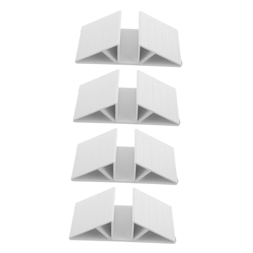 GLSTOY 4 Stück Teiliges Dreiecksbasis Stabilisator für Kindertreppentore und Haustierzäune Verstärkungsfüße für Hundetore Installieren Weiß Multifunktional Design von GLSTOY