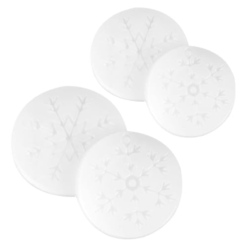 GLSTOY 4 Stück Teiliges Schneeflocken Silikonform für DIY Kristall Tropfen Gießen Langlebig Wiederverwendbar Geeignet für Harz Kerzen Praktische Bastelformen für Schmuckherstellung von GLSTOY