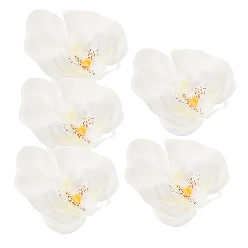 GLSTOY 5 Stücke Künstliche Orchideenblüten Köpfe Selbstgemacht Haaraccessoires Dekoration Phalaenopsis Seidenblumen für Bastelprojekte von GLSTOY