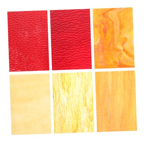 GLSTOY 6 Stück Teiliges Farbige Buntglasplatten mit Wasserwellenstruktur aus Hochwertigem Glasmikamaterial für DIY Glasmalerei Mosaikprojekte Transparent Langlebig für Kirchenfenster und GLSTOY 6 Stück Teiliges Farbige Buntglasplatten mit Wasserwellenstruktur aus Hochwertigem Glasmikamaterial für DIY Glasmalerei Mosaikprojekte Transparent Langlebig für Kirchenfenster und von GLSTOY