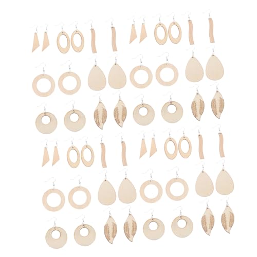 GLSTOY 70Stücke Teiliges DIY Holzohrringe Kit Leere Holzohrringe für Individuelles Schmuckdesign Hochwertiges Bastelzubehör für Kreative Ohrringe von GLSTOY