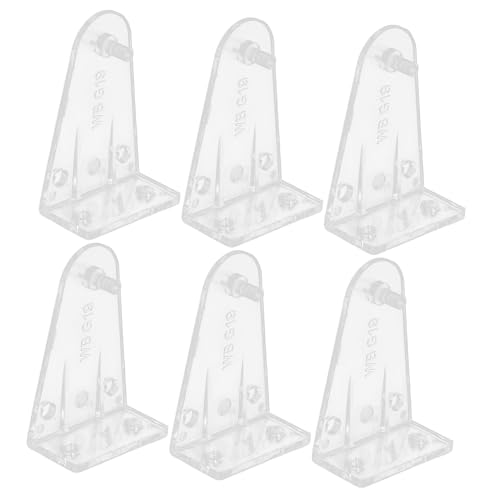 GLSTOY 8 Stück Unterclips Jalousie Halterungen Durchsichtige Acryl Halterungen Untere Durchsichtige Acryl Unterhalterungen Kunststoff Vorhanghalterung von GLSTOY