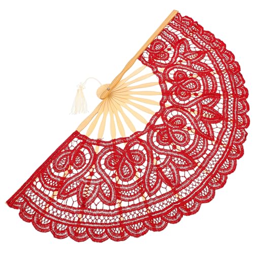GLSTOY Bambus Spitzen Handfächer Faltbar Leicht Dekorativ für Hochzeit Bühne Tanz und Zuhause Vintage Retro Stil GLSTOY Bambus Spitzen Handfächer Faltbar Leicht Dekorativ für Hochzeit Bühne Tanz und Zuhause Vintage Retro Stil von GLSTOY