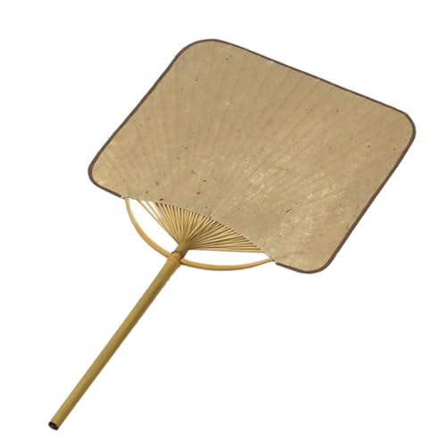 GLSTOY Chinesischer Handfächer aus Naturbambus mit Handgemachtem Xuan Papier Quadratischer Retro Stil Leichter Fächer für Sommerkühlung und Dekorative Wandgestaltung von GLSTOY
