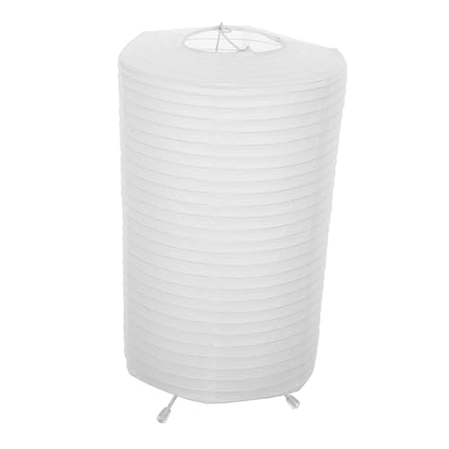GLSTOY Faltbare Japanische Papierlaterne Stehlampe Mit Reispapier Lampenschirm Für Schlafzimmer Büro Und Festliche Dekorationen Höhe Ohne Batterie von GLSTOY
