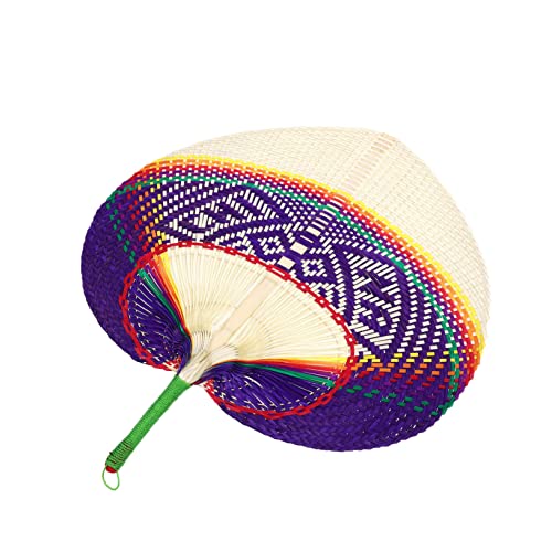 GLSTOY Handgefertigter Bambus Weide Fächer Natürlicher Wanddekor Traditioneller Handgewebter Palmfächer Sommerlicher Luftkühler für Zuhause Elegantes Asiatisches Ethno Design von GLSTOY