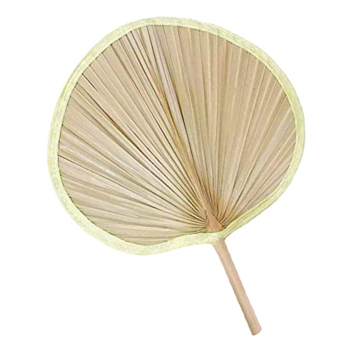GLSTOY Handgefertigter Großer Geflochtener Handfächer aus Sommerlicher Tragbarer Kühlfächer für Outdoor Dekorativer Vintage Fächer für Party und Wohnraum Traditioneller Faltbarer von GLSTOY