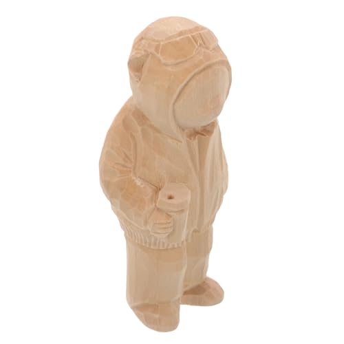 GLSTOY Holzfigur Bärenstatue Niedliche Holzskulptur Für Und Schlafzimmer Deko Figur Für von GLSTOY