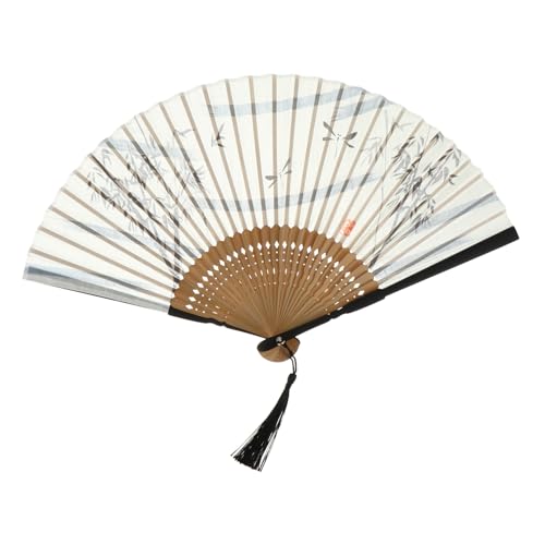 GLSTOY Japanischer Stil Faltbarer Handfächer aus Natürlichem Bambus mit Filigranem Rahmen Dekorativ und Leicht für Hochzeit Party Hausdekoration und GLSTOY Japanischer Stil Faltbarer Handfächer aus Natürlichem Bambus mit Filigranem Rahmen Dekorativ und Leicht für Hochzeit Party Hausdekoration und von GLSTOY