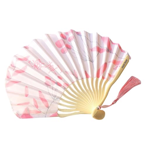 GLSTOY Japanischer Stofffächer mit Bambusgriff Faltbarer Leichter Handfächer im Sommerstil Dekorativer Tragbarer Faltfächer für Damen für Hochzeit Reise und GLSTOY Japanischer Stofffächer mit Bambusgriff Faltbarer Leichter Handfächer im Sommerstil Dekorativer Tragbarer Faltfächer für Damen für Hochzeit Reise und von GLSTOY