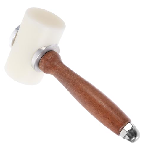 GLSTOY Nylon Ledermallete mit Holzgriff Handgefertigter DIY Lederprägehämmer Stoßdämpfend Rutschfest Langlebiges Werkzeug für Ledergravur und Prägen von GLSTOY