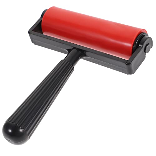 GLSTOY Gummiwalze 10cm für Druckgrafik Stempelwerkzeug mit Ergonomischem Griff Abnehmbar für Bastelarbeiten und Tapeten von GLSTOY