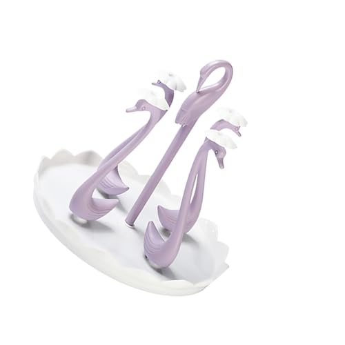 GLSTOY Rotierender Becherhalter mit Stangen Schwanenform Becherhalter zum Trocknen und Aufbewahren von Tassen Robustes Küchenregal in Violett für Zuhause und Gastronomie GLSTOY Rotierender Becherhalter mit Stangen Schwanenform Becherhalter zum Trocknen und Aufbewahren von Tassen Robustes Küchenregal in Violett für Zuhause und Gastronomie von GLSTOY