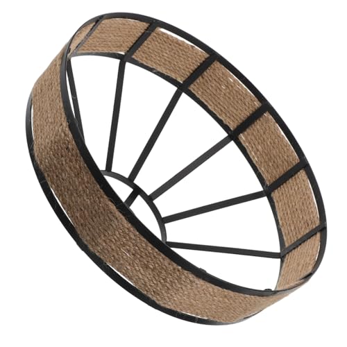 GLSTOY Vintage Boho Pendelleuchte mit Jute Seil und Eisenkäfig Rustikaler Lampenschirm für Essbereich Wohnzimmer und Büro Durchmesser Fassung von GLSTOY
