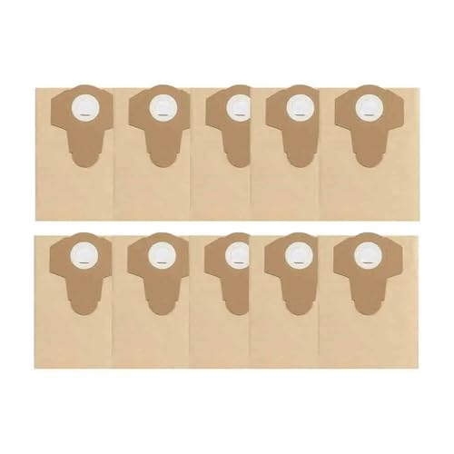 20L 30L Nass- und Trockenstaubsauger-Staubbeutel-Zubehör, kompatibel mit Einhell BT-VC1250S/BT-VC1250/TC-VC 18/20 Li S-Solo Papierstaubsammelbeutel(20L-10PCS) von GLSZNQO