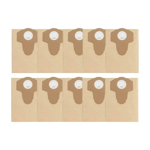 5/10 Stück 20 l 30 l Nass- und Trockenstaubsaugerbeutel, kompatibel mit Einhell BT-VC1250S/BT-VC1250/TC-VC 18/20 Li S-Solo Papierstaubsammelbeutel(20L-10PCS) von GLSZNQO