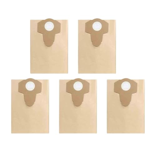 5/10 Stück 20 l 30 l Nass- und Trockenstaubsaugerbeutel, kompatibel mit Einhell BT-VC1250S/BT-VC1250/TC-VC 18/20 Li S-Solo Papierstaubsammelbeutel(30L-5PCS) von GLSZNQO