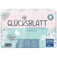GLÜCKSBLATT Küchenrollen reinweiß 3-lagig, 8 Rollen GLÜCKSBLATT Küchenrollen reinweiß 3-lagig, 8 Rollen von GLÜCKSBLATT