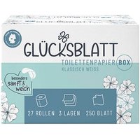 GLÜCKSBLATT Toilettenpapier klassisch weiß 3-lagig, 27 Rollen von GLÜCKSBLATT