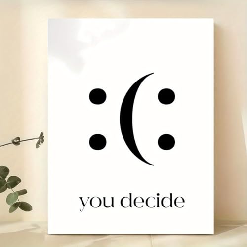 GLWDME Inspirierende Leinwandbilder „You Decide“, Schlafzimmerbilder, Poster und Drucke, Wandgemälde für das Wohnzimmer（Ungerahmt） von GLWDME