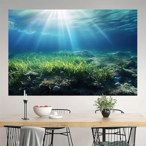 GLWDMH 200x180CM Wandteppich aus Polyester mit Unterwassersteinen, Aquarium-Hintergrund, Wandbehang für die Inneneinrichtung von GLWDMH