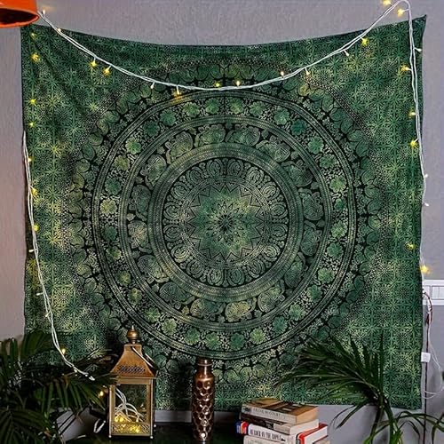 GLWDMH 230x150CM Wandteppich mit böhmischem Mandala-Druck, Wandbehang aus Polyester für Wohnzimmer, Schlafzimmer, Büro, Party-Dekor, mit Installationspaket von GLWDMH