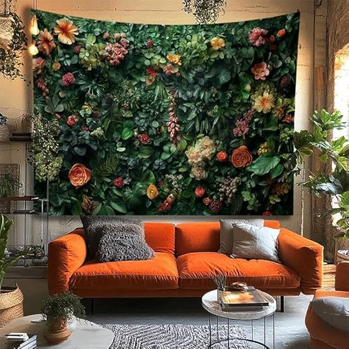 GLWDMH 230x180CM Wandteppich mit Blumenmuster, Wandbehang aus Polyester für Schlafzimmer, Wohnzimmer, mit Installationspaket von GLWDMH