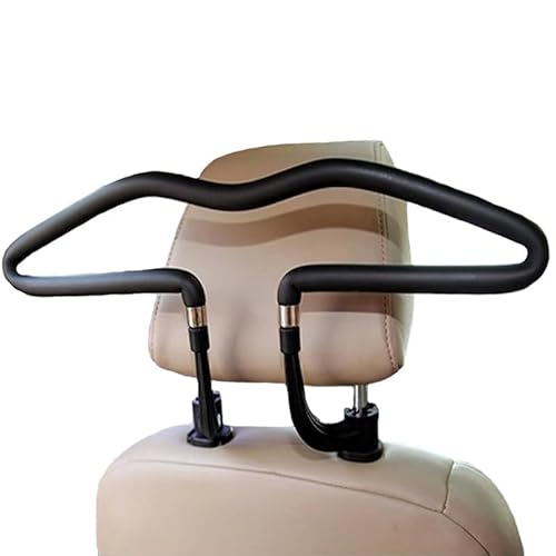 GLYGLY Auto Kleiderbügel für VW T-Cross T-ROC T-ROC Sport Caravelle Sharan 2000-2023 2024, PKW-Kleiderbügel Jackenhalter-Kopfstütze Kleiderbügel Universal Autokleiderbügel für Kopfstütze,2 Pcs von GLYGLY