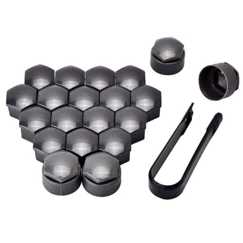 GLYGLY Auto Radmutternkappen für VW Touareg 2011-2018, Schrauben Kappe Bolt-Abdeckkappe Reifen Schraubenabdeckung Schraubenfelgen Außenschutz,21mm-Grey von GLYGLY