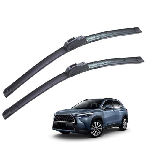 GLYGLY Auto Scheibenwischer für Corolla Cross XG10 2021-2024, Frontwischerblatt-Set Für Windschutzscheibe Fenster Regenbürsten Auto Scheibenwischer von GLYGLY