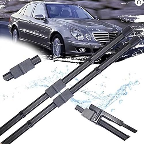 GLYGLY Auto Scheibenwischer für Mercedes Benz E-Class W211 2002~2009 26"+26", Frontwischerblatt-Set Für Windschutzscheibe Fenster Regenbürsten Auto Scheibenwischer von GLYGLY