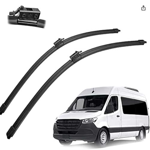 GLYGLY Auto Scheibenwischer für Mercedes Sprinter 2018-2021 2019-2023 26"+24", Frontwischerblatt-Set Für Windschutzscheibe Fenster Regenbürsten Auto Scheibenwischer von GLYGLY