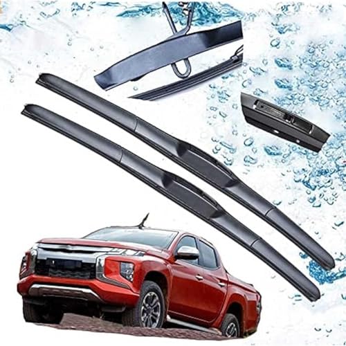 GLYGLY Auto Scheibenwischer für Mitsubishi L200 Triton 2015-2020 22"+18", Frontwischerblatt-Set Für Windschutzscheibe Fenster Regenbürsten Auto Scheibenwischer von GLYGLY