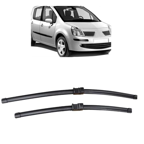 GLYGLY Auto Scheibenwischer für Renault Modus Grand Modus 2004-2013 28"+26", Frontwischerblatt-Set Für Windschutzscheibe Fenster Regenbürsten Auto Scheibenwischer von GLYGLY