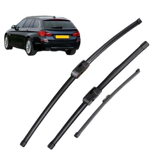 GLYGLY Auto Wischerblätter-Set für BMW 5 Series F11 2010-2016 26"+18"+14"(LHD), Windschutzscheiben-Regenbürsten Scheibenwischerblatt-Satz Zubehör 3 Stück von GLYGLY