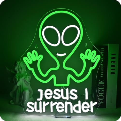 GLYOX Alien Kopf Neon Schild,Led Schild Wandleuchte,USB-Dimmbare Butterfly Neon Sign für Wanddekoration USB-Dimmbare Neon Sign für Schlafzimmer Bar Café Club von GLYOX