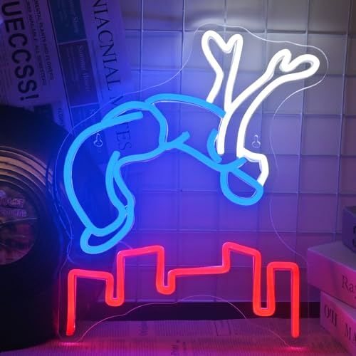 GLYOX Running Neon Sign Laufen Neon Schild Sport Led Light Up Zeichen für Spiel Zimmer Schlafzimmer Home Bar Club Man Cave Street Dance Arena Skateboard Gym Geburtstag Dekorationen Geschenke von GLYOX
