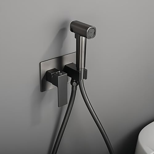GLYYR Bidet Handbrause für Toilette Armaturen WC, Bidet Handbrause Set mit Dual-Modus (Jet/Stream) Messing, Brause Sprayer Kit Warmes und Kaltes Wasser Hand Sprayer mit 1.2m Brauseschlauch von GLYYR