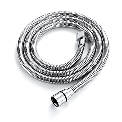GLYYR Brauseschlauch 1.5M Lange Universal Anti-Twist Edelstahl Flexibler Explosionsschutz Handbrause Duschschlauch Super Biegefähigkeit, Chrom,120cm von GLYYR