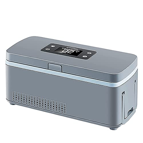 GLZXMQBP Tragbare Insulin Kühlbox, Mini Medikamente Kühlschrank Auto USB Reisebox 2-8 Grad Medizinischer Kühltasche Kühlcontainer Kühler Für Reise, Haushalt, Lagerung Von Arzneimitteln,1*Battery von GLZXMQBP