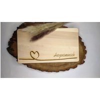 Personalisierte Frühstücksbrettchen Mit Name Aus Holz /Wunschtext/ von GLaserTechnik