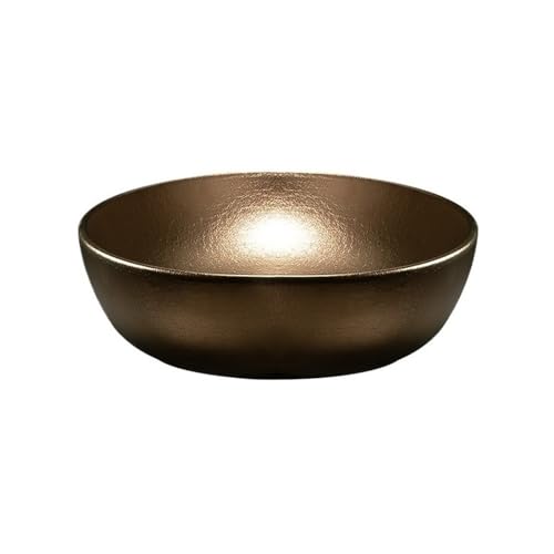 Badezimmerbehälter Rund 43 * 43 * 13cm (L B*H) Waschbecken aus Keramik, Retro-Stil Vanity Sink von GLigeT