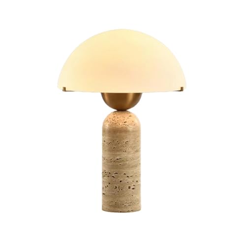 Büro-Tischlampe aus Stein, Glas, Wohnzimmer, Couchtisch, Arbeitszimmer, Nachttisch, Schlafzimmer, Dekoration, Schlafsaal (gelb) von GLigeT
