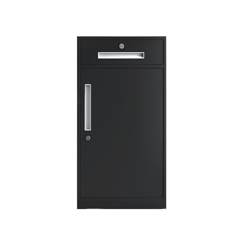 Büroschrank Stahl-Büroschrank, 85 cm Höhe, großes Fassungsvermögen, Heimschrank, Aktenschrank mit Schubladen Aktenschrank(Schwarz) von GLigeT